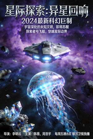 最新科幻剧海报 - 太空探索与外星生物